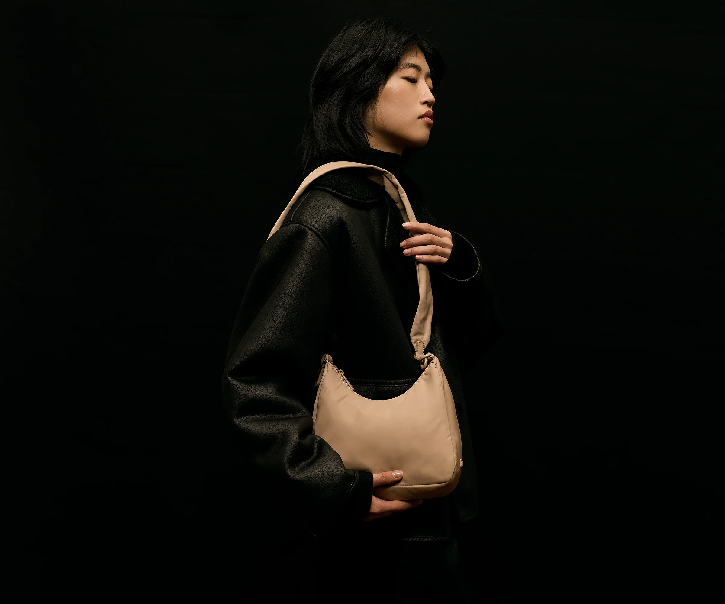 Featherlight Duo Crossbody in Camel Brown