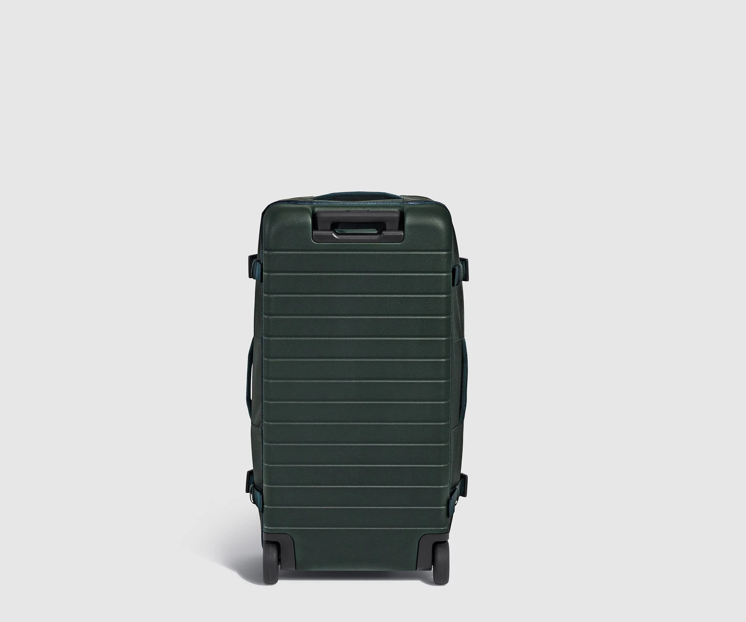 Back view of the Active Rolling Duffle Bag, showing the hardshell back and trolley system