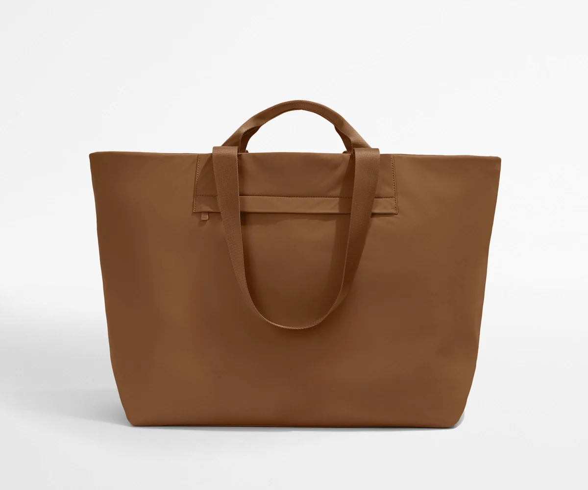 Front view of the Large Featherlight Tote with the handles and shoulder straps