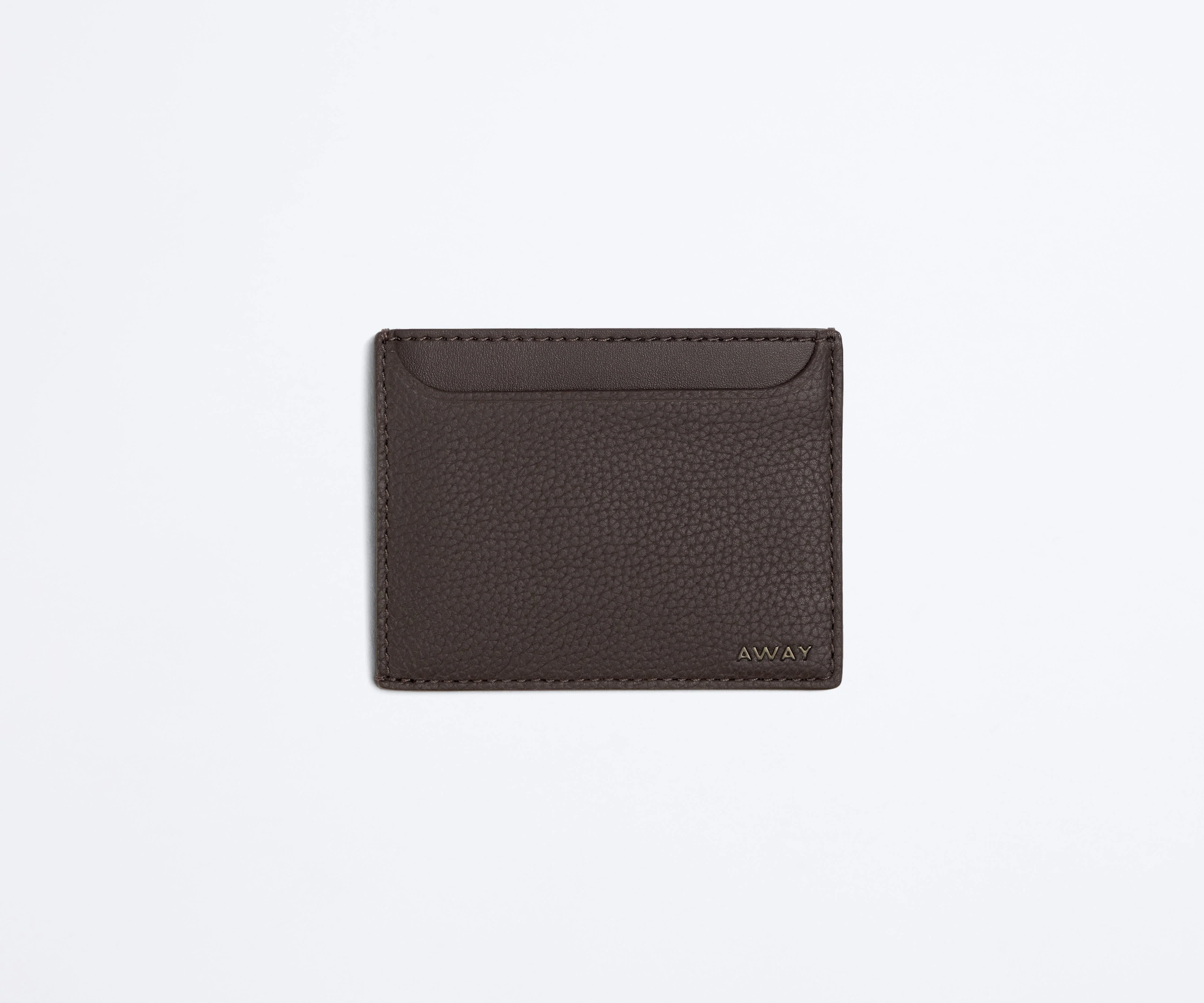 Front product view of the Card Case in Espresso Brown