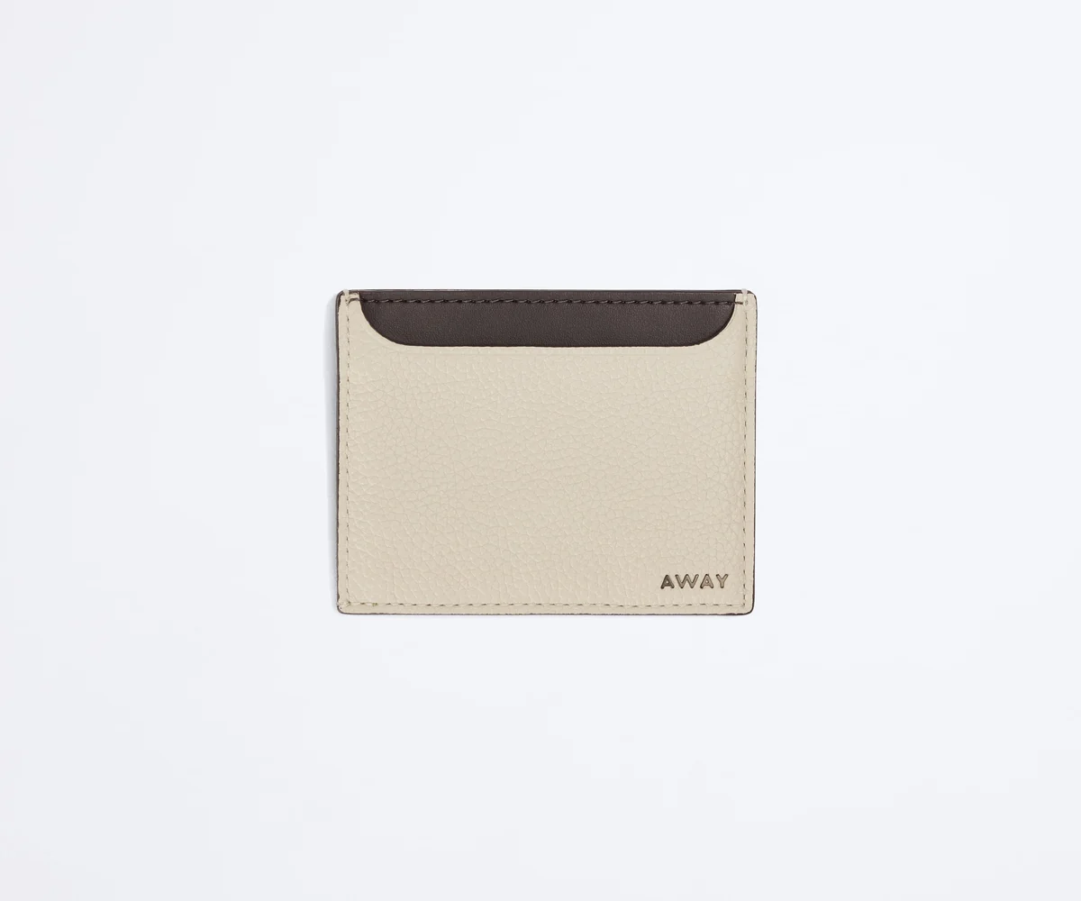 Front product view of the Card Case in Cream White