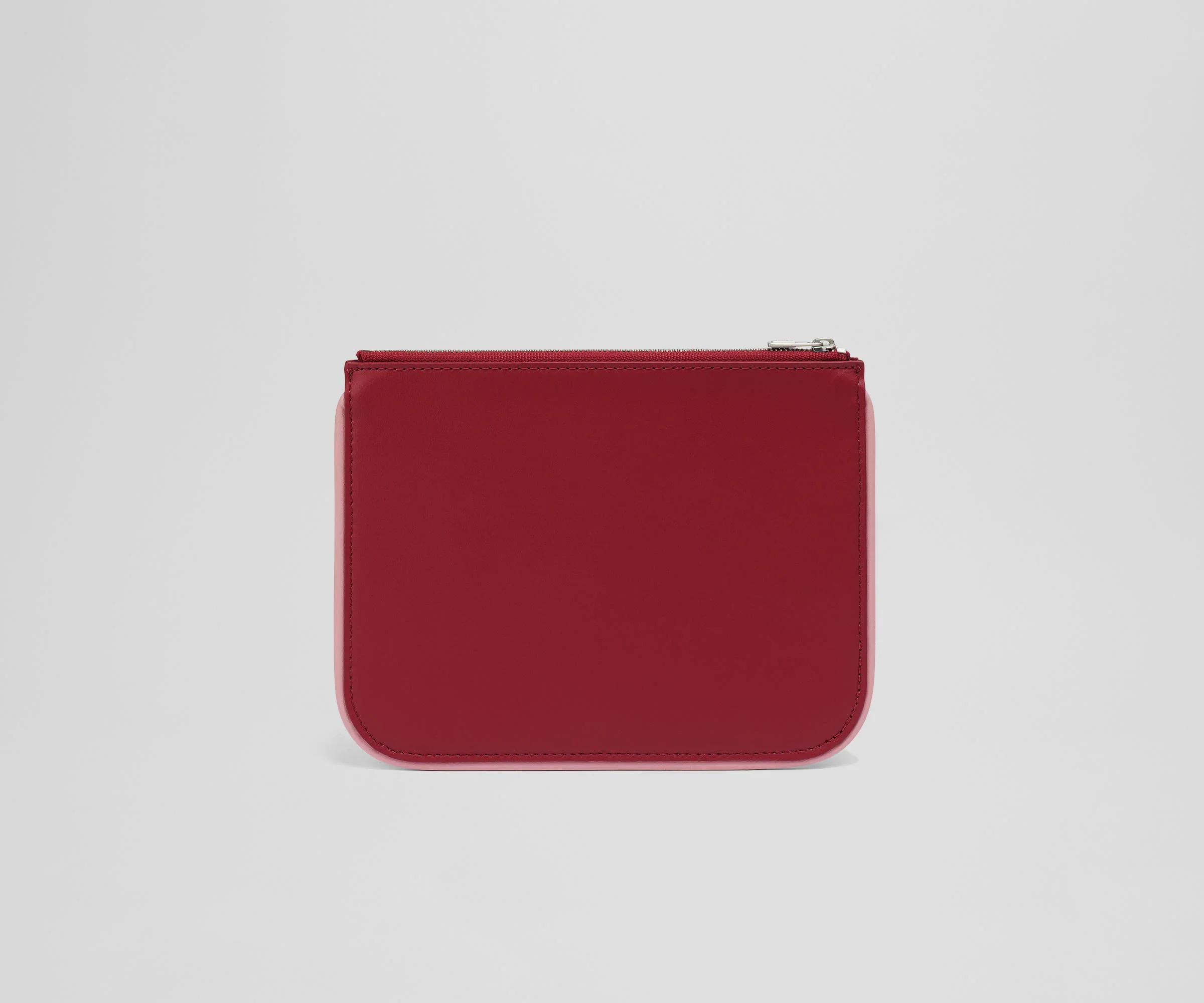 Back view of the small leather pouch