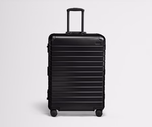 Front view of the Large: Aluminum Edition in Onyx Black