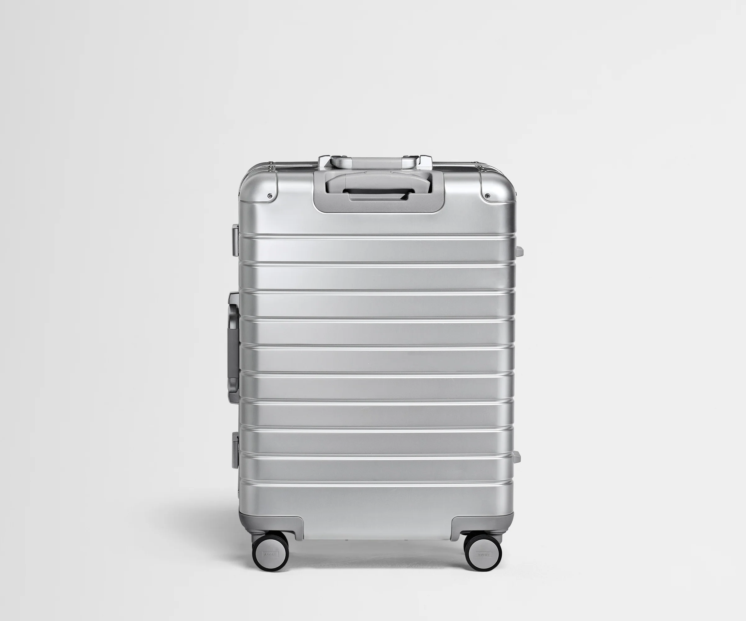Back view of the Medium: Aluminum Edition in Silver