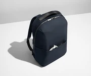 Exterior front pocket packed with a charging cord
