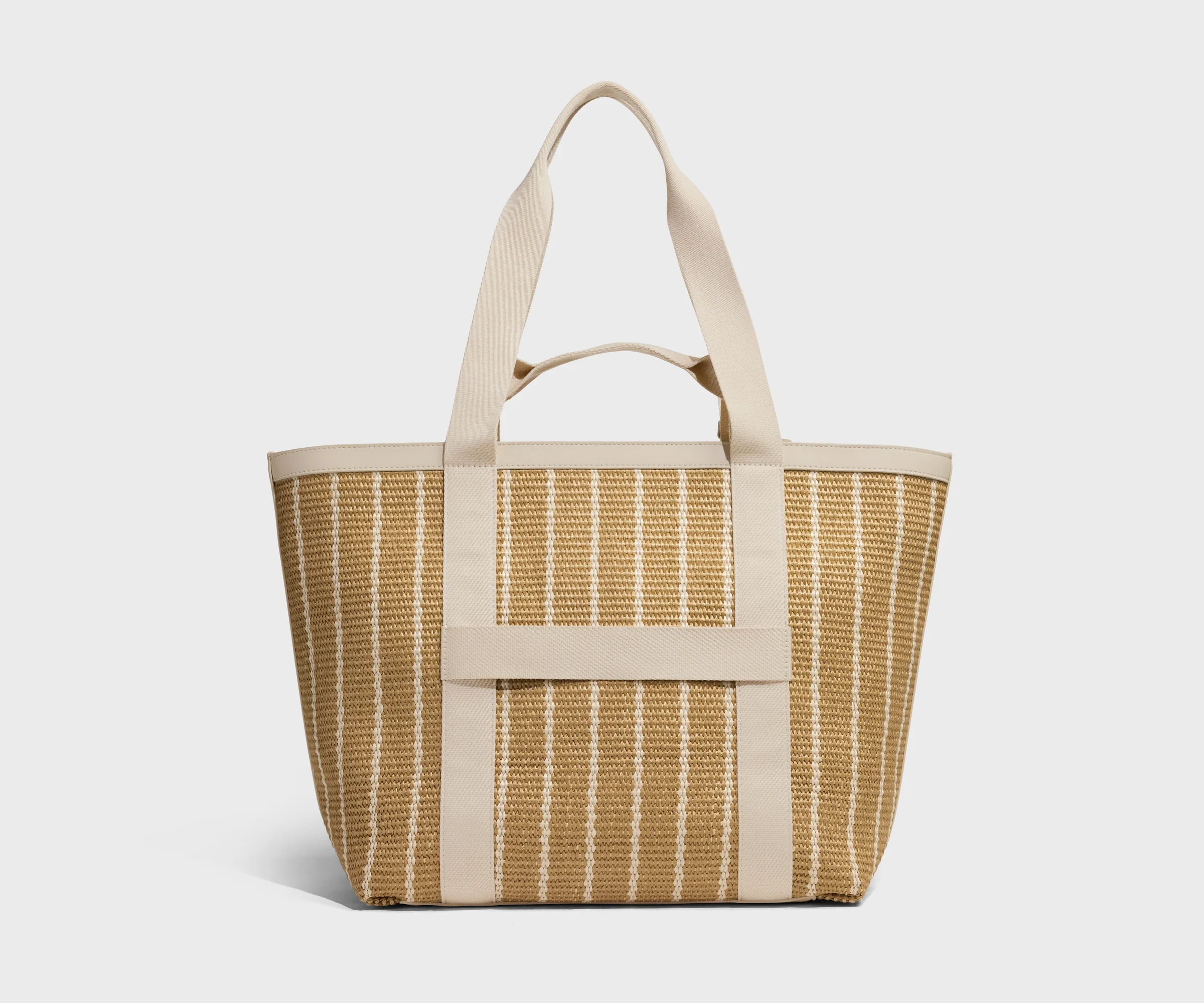 Riviera Straw Tote in White Seagrass