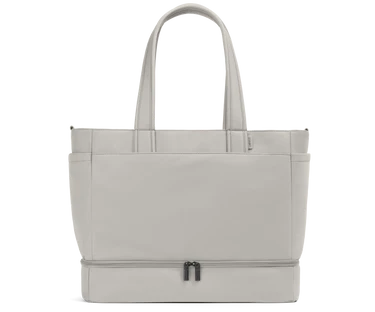The Double Diaper Tote in Cloud Gray