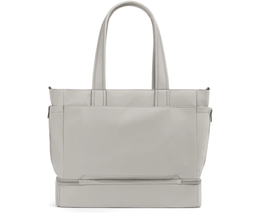 The Double Diaper Tote in Cloud Gray