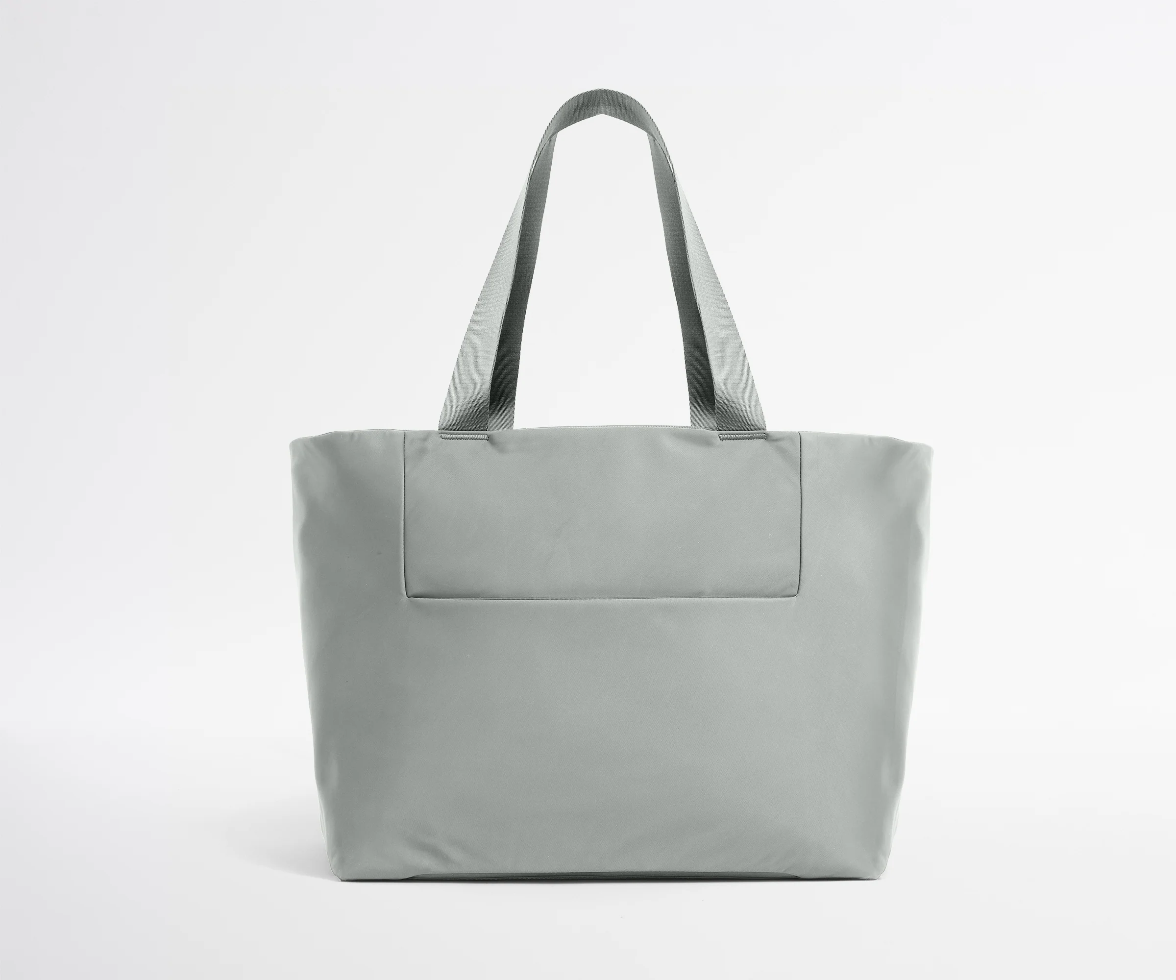 Gray tote bag on a white background