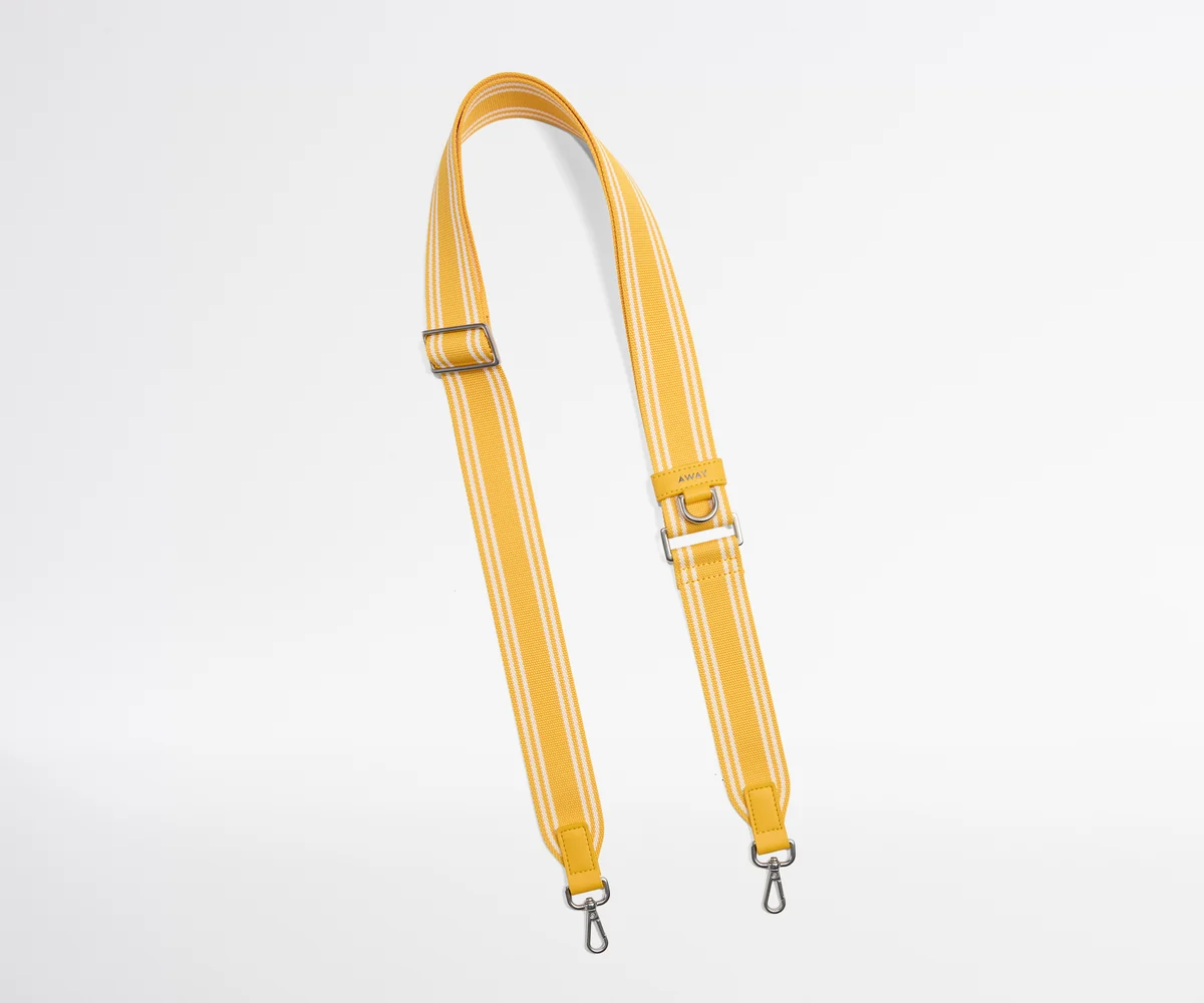 Crossbody Strap in Yellow Stripe