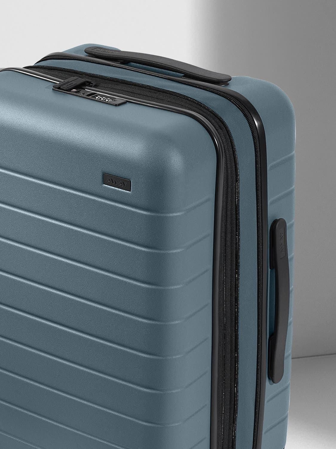 Close-up view of the Carry-On Flex in Coast Blue