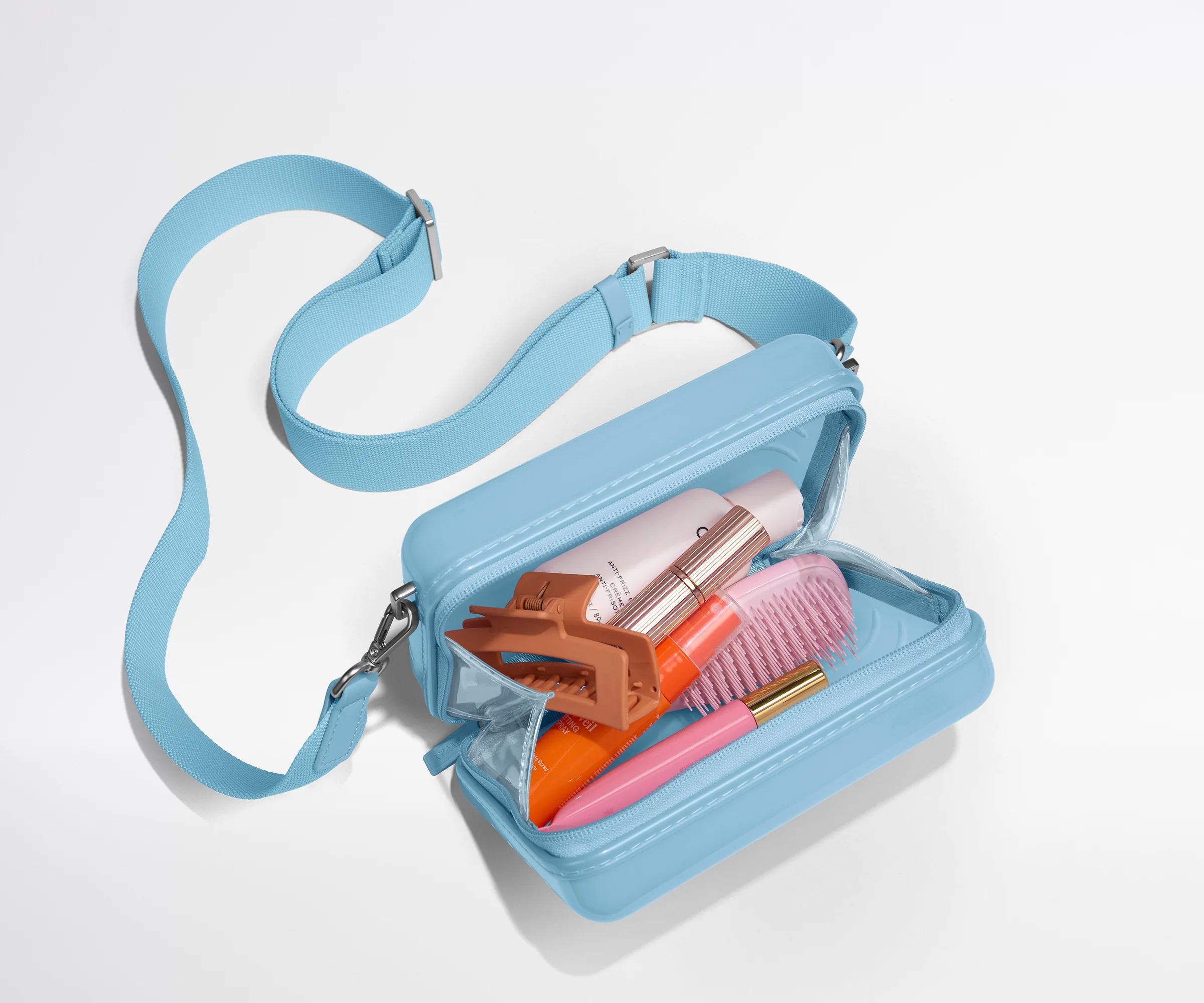The Mini Crossbody in Glazed Opal Blue