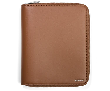 Travel Wallet in Saddle Brown