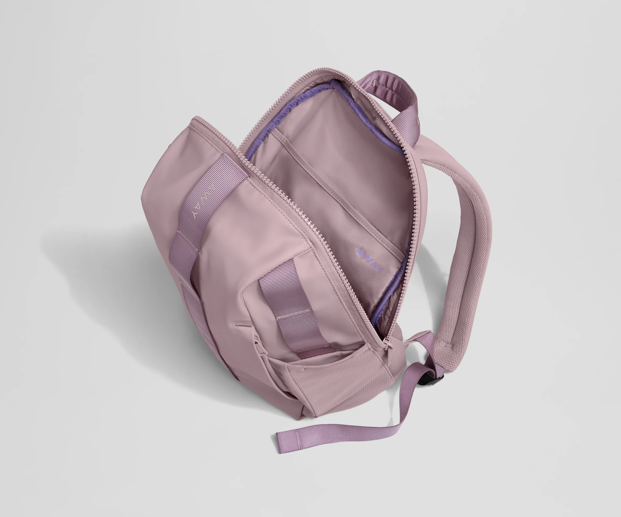 Open, unpacked view of the 20L backpack