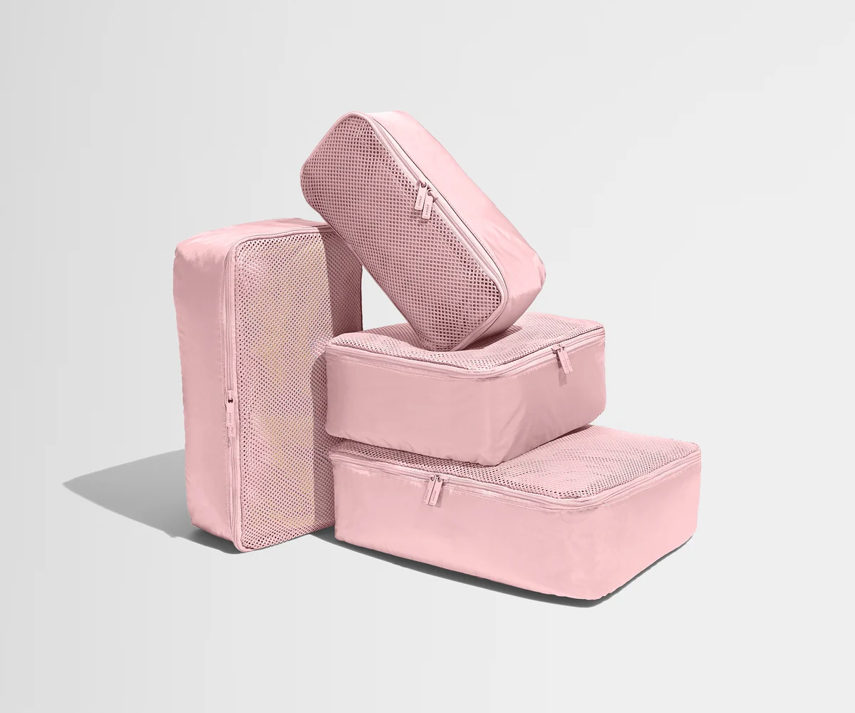 Insider Packing Cubes (Set of 4) in Blush Pink