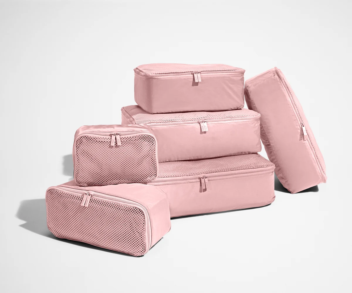 Insider Packing Cubes (Set of 6) in Blush Pink
