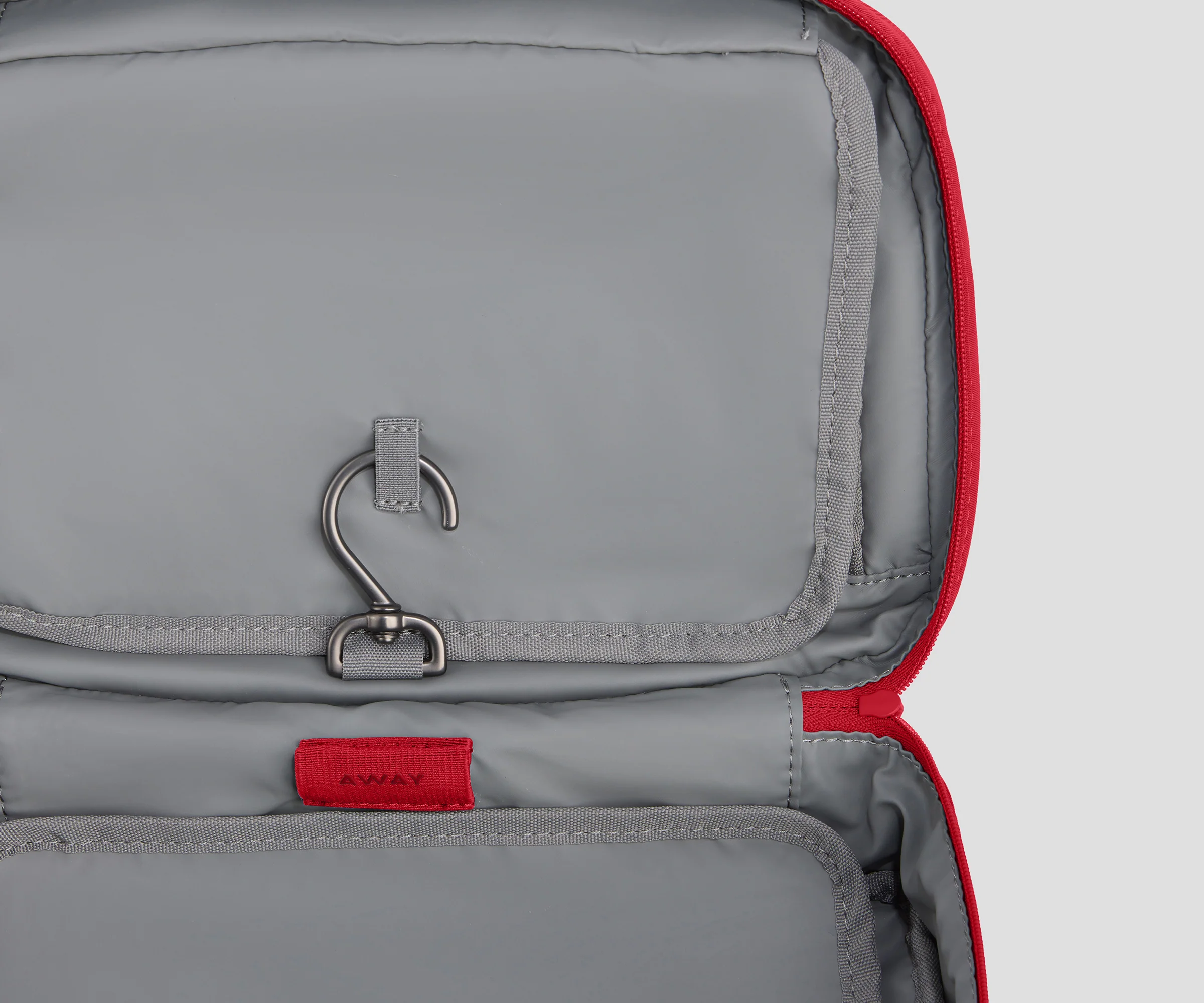 Hanging Toiletry Bag in Cherry Red