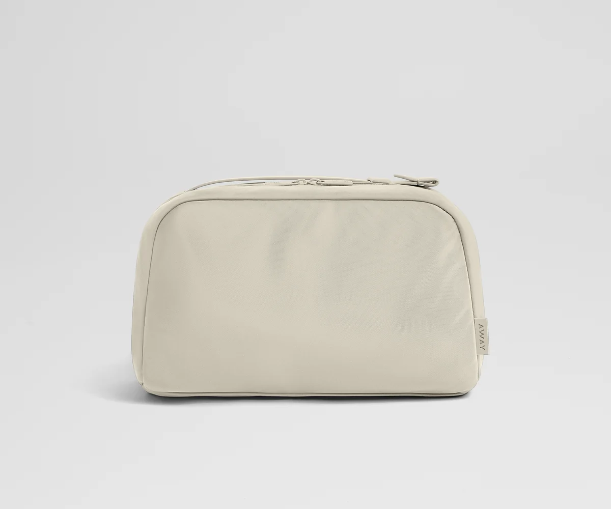Large Toiletry Bag in Salt White