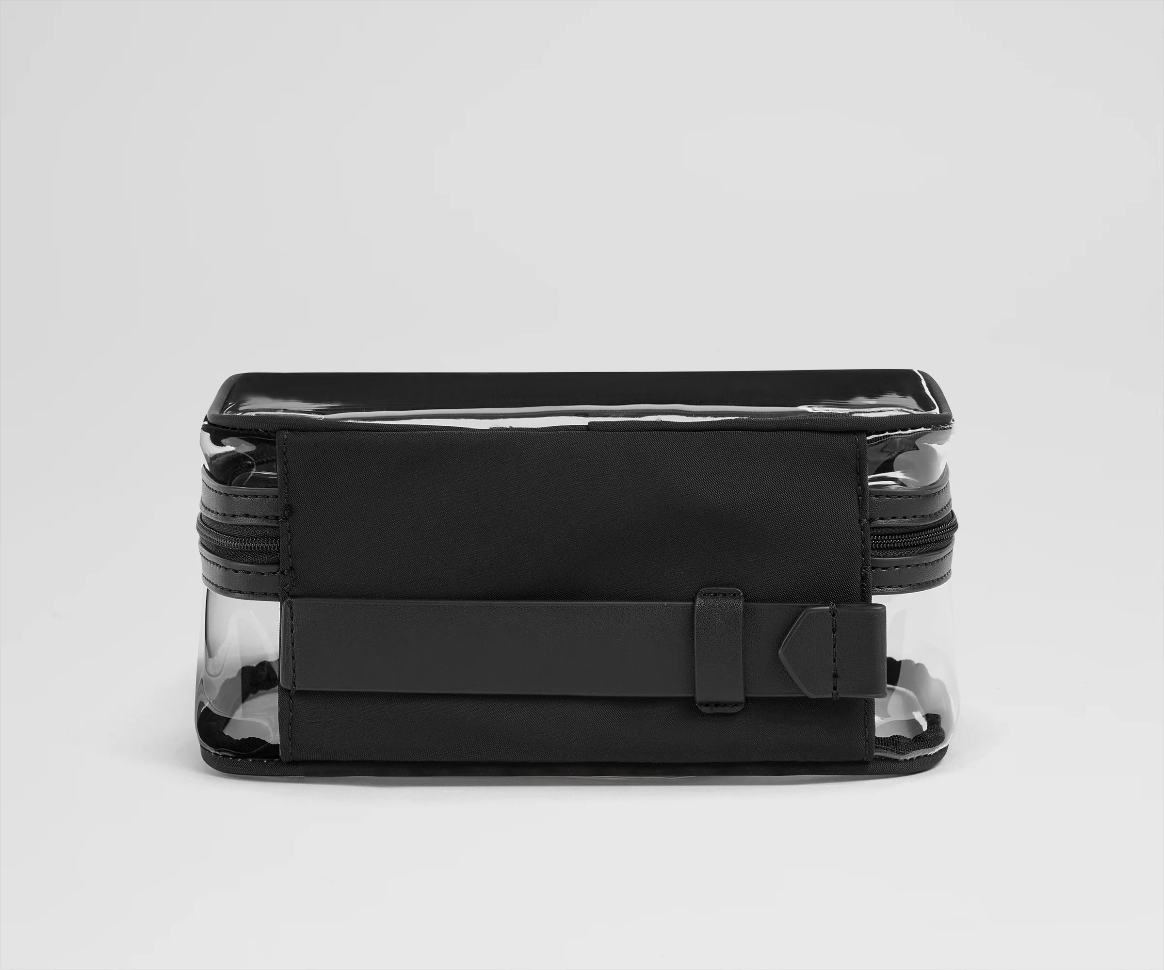 Clear Toiletry Bag in Jet Black