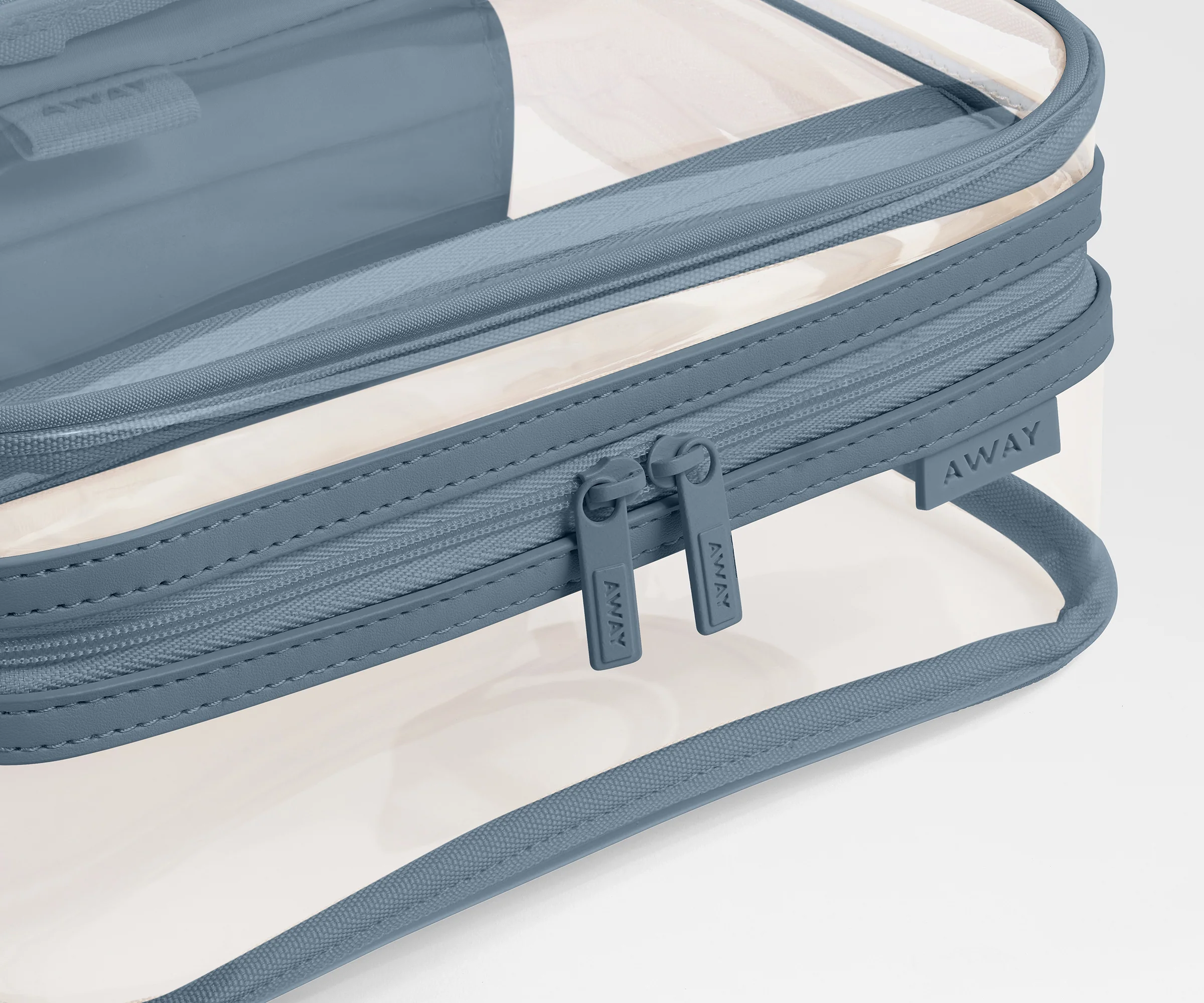 Clear Toiletry Bag in Coast Blue