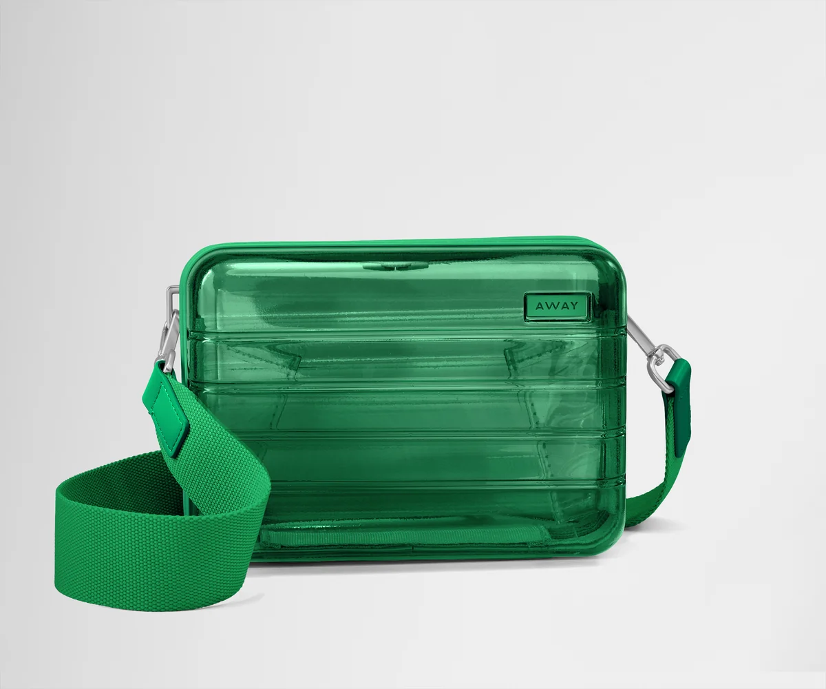 Front view of The Mini Crossbody with removable shoulder strap