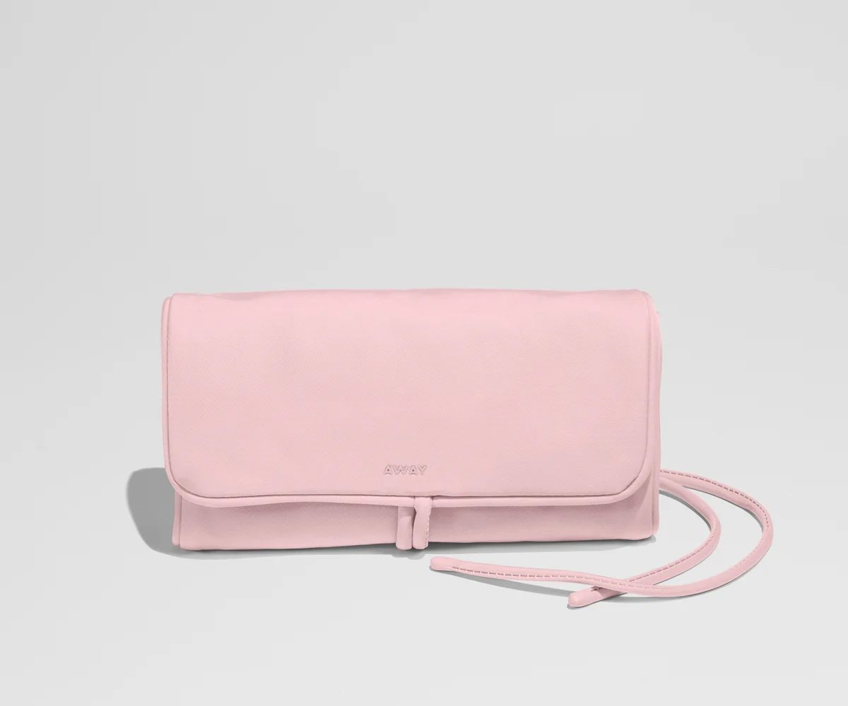 Featherlight Jewelry Roll in Blush Pink