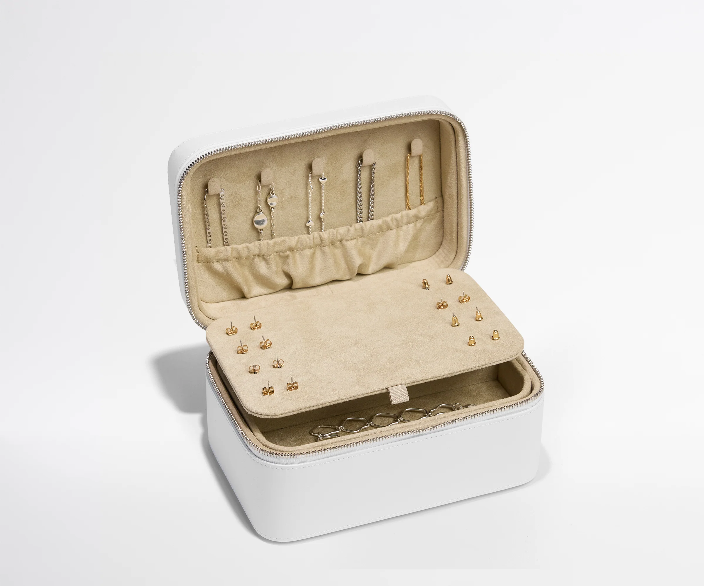 Keepsake Jewelry Case in Pearl White