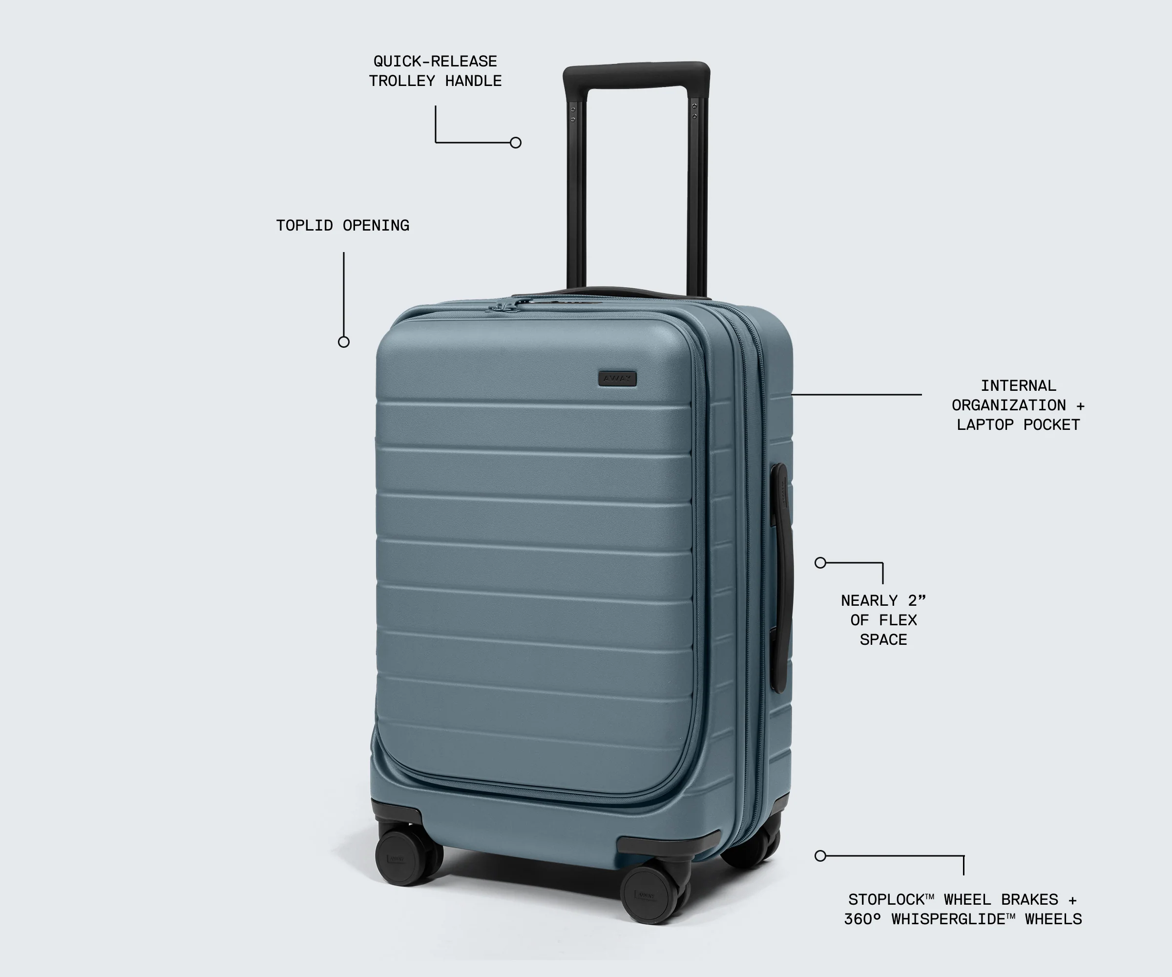 Topside Carry-On in Coast Blue