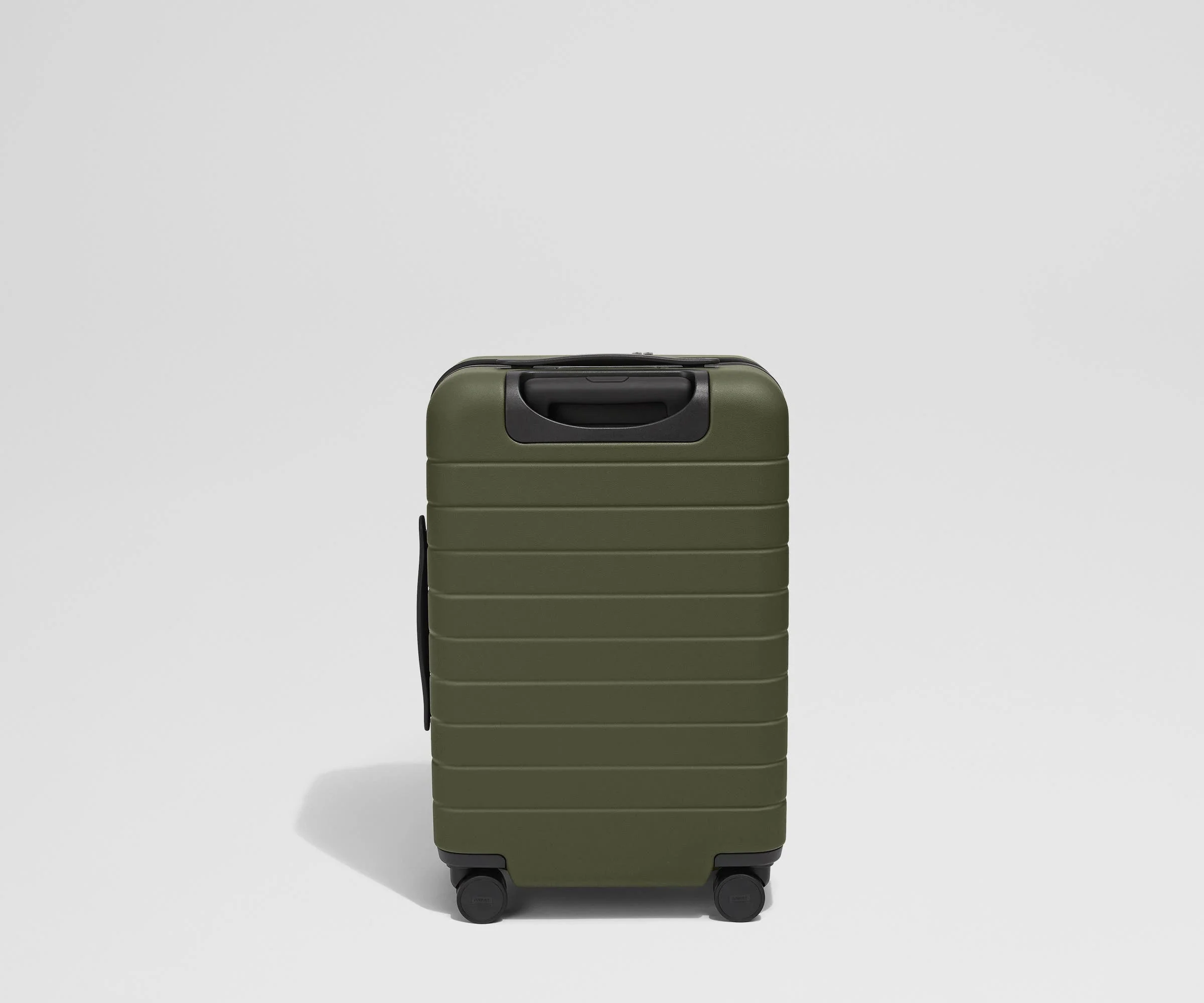 Back product view of The Front Pocket Carry-On suitcase in Olive Green