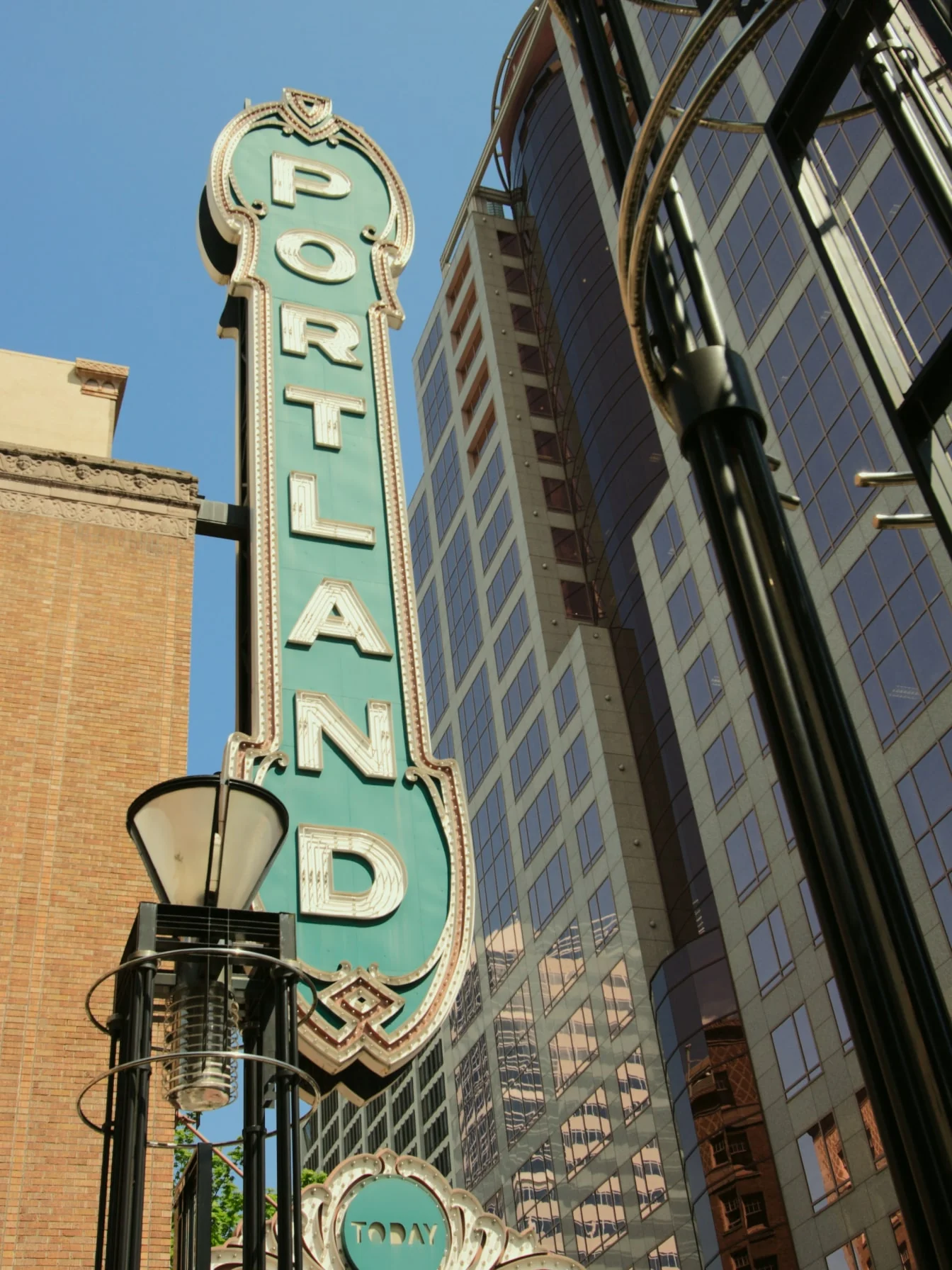 The iconic Portland sign outside Arlene Schnitzer Concert Hall